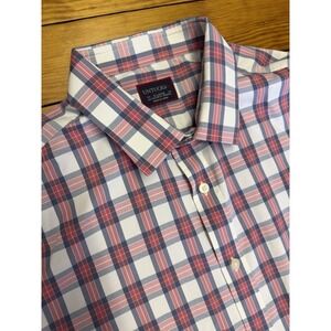 UNTUCKit Tour De Paz Plaid Shirt Long Sleeve Button Up Nylon Blend Men's XL